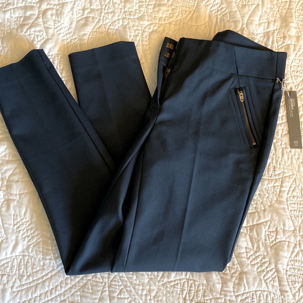 NWT Loft 00P Navy Blue Ankle Pants